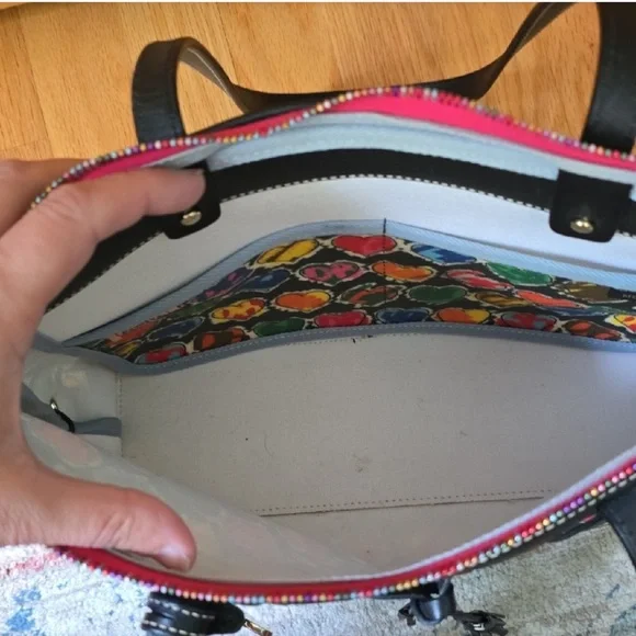 Dooney & Bourke Vintage Rainbow Crayon Graffiti Hearts Collection Bag Y2K 🌈 - Picture 17 of 17